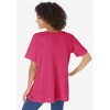 Woman Within Plus Size Split-Neck Henley Thermal Tee - 3 of 4