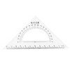 Unique Bargains Plastic 30/60 45 Degree Triangle Rulers Protractor Drawing Set 2 Pcs - 3 of 4