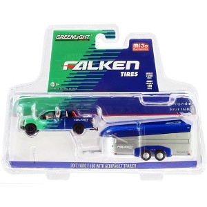 2017 Ford F-150 Pickup Truck & Aerovault Trailer "Falken Tires" Ltd Ed to 2,760 pcs 1/64 Diecast Model Car by Greenlight - 1 of 3