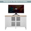 Dexmalle 47.2'' Retro TV Stand for TVs up to 43 Inches with Glass Cabinet Doors and Anti-tip Device - 4 of 4