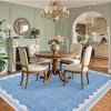 homfan Scalloped Washable Rug w/ Non-Slip Back - Modern Low-Pile Carpet for Living Room, Bedroom - 3 of 4
