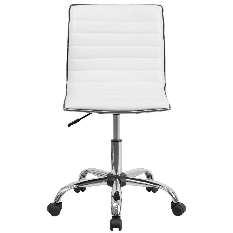 Merrick Lane Home Office Chair Ergonomic Executive Ribbed Low Back Armless Computer Desk Chair - Base, Frame & Border, 5 of 21