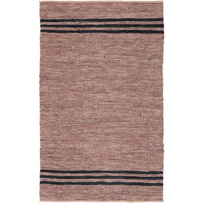 Vintage Leather Vtl400 Hand Woven Area Rug - Brown/black - 3'x5 ...