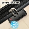 3 Pieces Luggage Sets Travel Suitcase with Double Spinner 8 Wheels TSA Lock Silent-Running Lightweight Hardshell Suitcase 20'' 24'' 28'' - 4 of 4