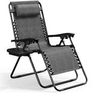 Nestl Zero Gravity Chairs, Reclining Camping Chair, Folding Outdoor Chair with Pillow & Cup Holder Tray - 1 of 4