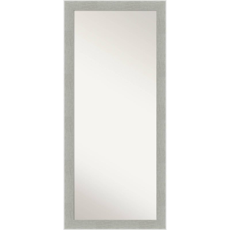 29&#34; x 65&#34; Glam Framed Full Length Floor/Leaner Mirror Linen Gray - Amanti Art, 1 of 8