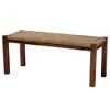 Hermes Natural Seagrass and Mahogany Wood Bench Walnut Brown - bali & pari: Entryway, Living Room, No Assembly Required - 2 of 4
