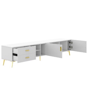 NicBex TV Stand for TVs up to 77 Inches,Modern Entertainment Center with 1 Cabinet,2 Drawers and 3 Open Shelves - 1 of 4
