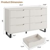Garvee 6 Dresser for Bedroom, 47.2" Wide Dresser, Freestanding Vertical Drawer Cabinet with Storage, Wooden Closet Storage Chest for Bedroom - 3 of 4