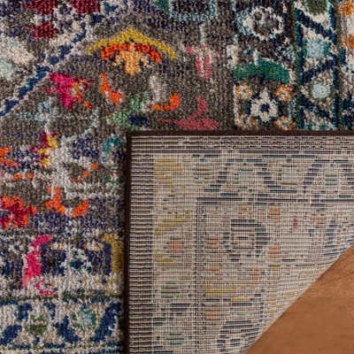 Reversible Gray 26" Synthetic Spot-Resistant Accent Rug