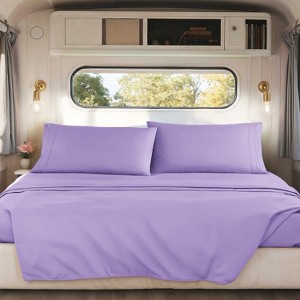 Nestl RV Queen Sheets, Super Soft 4PC Microfiber Sheet Set for Camper, Short Queen Sheets - 1 of 4