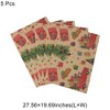 Unique Bargains Gift Wrap Paper Christmas Yellow Kraft 27.56"x19.69" 5Pcs - 3 of 4