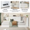 CAVINAS Twin Size Montessori Toddler Floor Bed,Day Bed/Corner Bed with Upholstery Headboard&Bookcases for Girls & Boys,No Box Spring Needed,White - 4 of 4