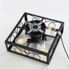 Airsurfer 16-Inch Black Farmhouse Flush Mount Ceiling Fans with Remote - 4 of 4