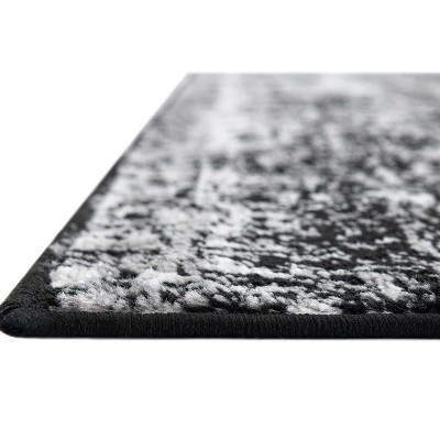 Casino Sofia 9' x 12' Black Rectangular Indoor Area Rug