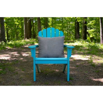 22" Slate Gray Woven Polyester Indoor/Outdoor Throw Pillow