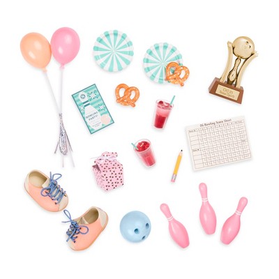 Our Generation Retro Bowling Party - Bowling Accessories for 18" Dolls