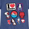 Girls' - Peanuts - I Heart Snoopy Patches Fitted Short Sleeve Graphic T-Shirt - 2 of 4