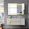 MAYEERTY Bathroom Hanging Mirror Aluminum Alloy Right Angle Rectangle Inner Glow Double Loop Type 32x24x2in - 2 of 4
