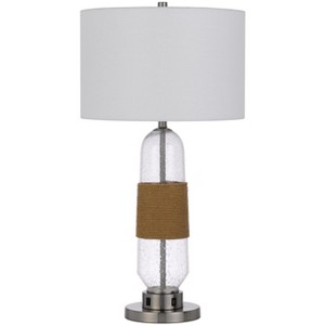Cal Lighting BO-3127TB 150W 3 Way Everett Bubbled Glass Table Lamp - 1 of 4