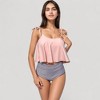 Anna-Kaci Swim Women's Tankini Swimsuit with Loose Flowy Top and Tropical High Waist Bottom - 2 of 4