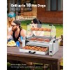 VEVOR Hot Dog Roller, 18 Hot Dog 7 Rollers, Stainless Steel Sausage Grill Cooker, 1200W Hot Dog Machine, Silver - 3 of 4
