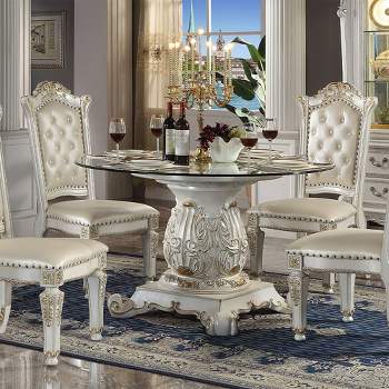 54" Vendome Dining Table Antique Pearl Finish - Acme Furniture