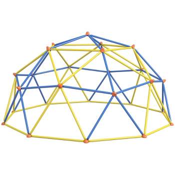 Outsunny Climbing Dome, 10' Jungle Gym Supports 594 lbs. for 1-6 Kids, Outdoor Play Equipment for 3-8 Years Old, Easy Install, Multi-Color
