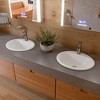 ALFI  ABC802 White 21Inch Round Drop In Ceramic Sink with Faucet Hole - 2 of 4