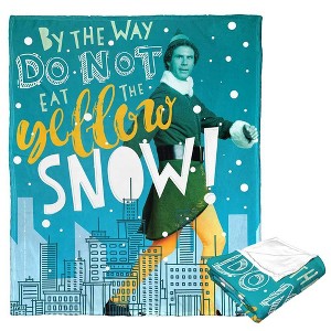 Warner Bros. Elf Do Not Eat Yellow Snow Silk Touch Throw Blanket 50x60 Inches - 1 of 4