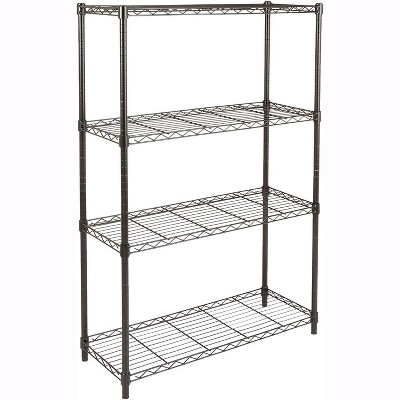 4-Shelf Adjustable Heavy Duty Steel Wire Rack Storage Shelving Organizer for Kitchen, Garage