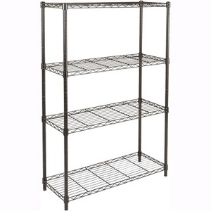 4-Shelf Adjustable Heavy Duty Steel Wire Rack Storage Shelving Organizer for Kitchen, Garage - 1 of 4