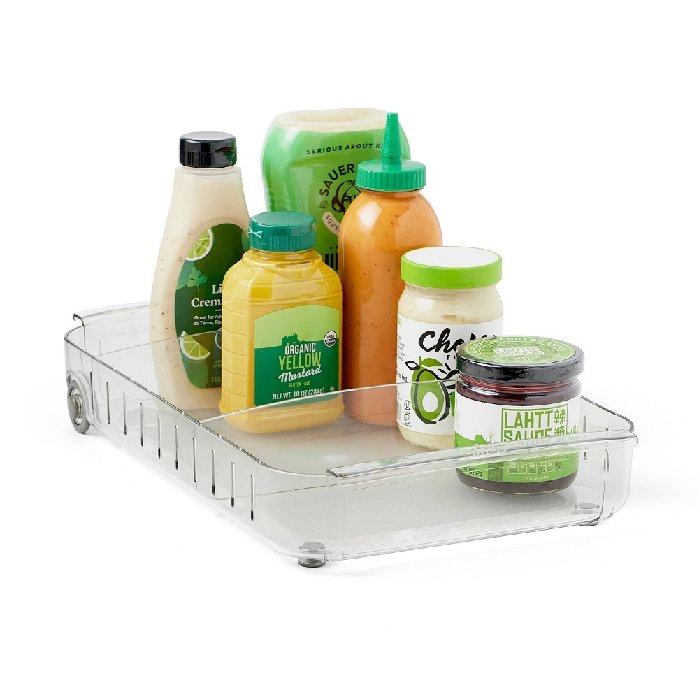 YouCopia 9x15 BPA-Free Plastic RollOut Fridge Caddy - Clear