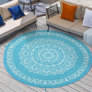 Waterproof Outdoor Rug UV-Resistant Plastic Straw Rug for Patio - 1 of 4