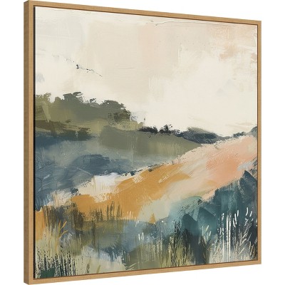 Rustic Charm Earth Tones Abstract Canvas Wall Art, 30x30