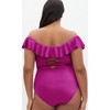 Women's Plus Size Ingrid Ruffle 1 Piece - magenta purple | CITY CHIC - 2 of 4