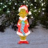 Grinch Lighted Blow Mold Outdoor Decor Grinch w/Seussian Style Stocking 24" Dr. Seuss, Multi - 2 of 2