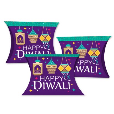 Big Dot of Happiness Happy Diwali - Favor Gift Boxes - Festival of Lights Party Petite Pillow Boxes - Set of 20