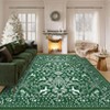 Washable Christmas Living Room Rugs,Xmas Decorative Festival Winter Holiday Bedroom Carpet, Non Slip Accent Floor Cover - 2 of 4