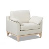 Jennifer Taylor Home Pasadena 36" Wide Modern Farmhouse Accent Arm Chair in Flax White - 2 of 4