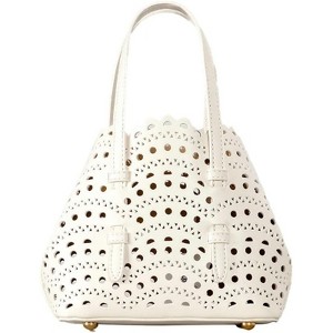 FATMOON Hollow Out Small Basket Bags for Women PU Leather Handbag with Inner Bag Shoulder Crossbody Bag for Beach Summer Travel - 1 of 4