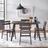 Buylateral 5pc Fiesta Dining Table Walnut: Rectangle Set for 4, Rubberwood & MDF, Non-Extension - image 2 of 4