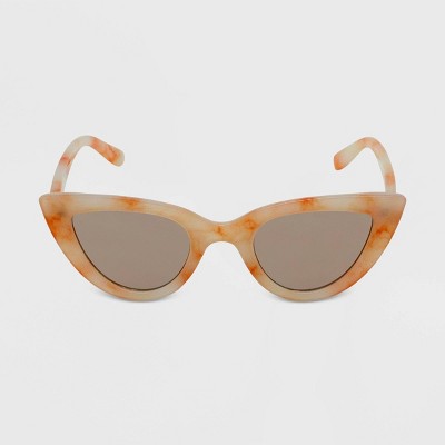 Women's Tie-Dye Print Cat Eye Sunglasses - Wild Fable™ Orange