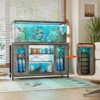 Aheaplus 55-75 Gallon Reversible Fish Tank Stand with Storage Cabinet, Metal Aquarium Stand with Power Outlet & LED Light - 4 of 4
