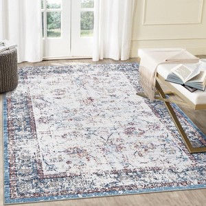 Modern Washable Printed Area Rug, Floor Carpet with Non-Slip Backing, Low Pile Stain Resistant & Non-Shedding Accent Mat for Living Room Bedroom - 1 of 4