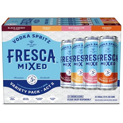 Fresca Mixed Vodka Spritz Variety Pack Gluten-Free Canned Cocktail #2 - 8pk/355ml Cans