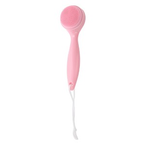 Unique Bargains Soft Silicone Facial Cleansing Brush with Long Handle 1 Pc - 1 of 4