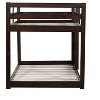 NicBex Twin over Twin Bunk Bed Wooden Bed Frame with Ladder and Full Length Guardrail, No Box Spring Required, Space saving - 4 of 4