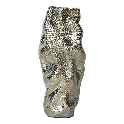 NicBex Ceramic Vase Home Decor with Texture Design Irregular Wave Shape Modern Vase for Centerpieces for Dining Room, Living Room, Office