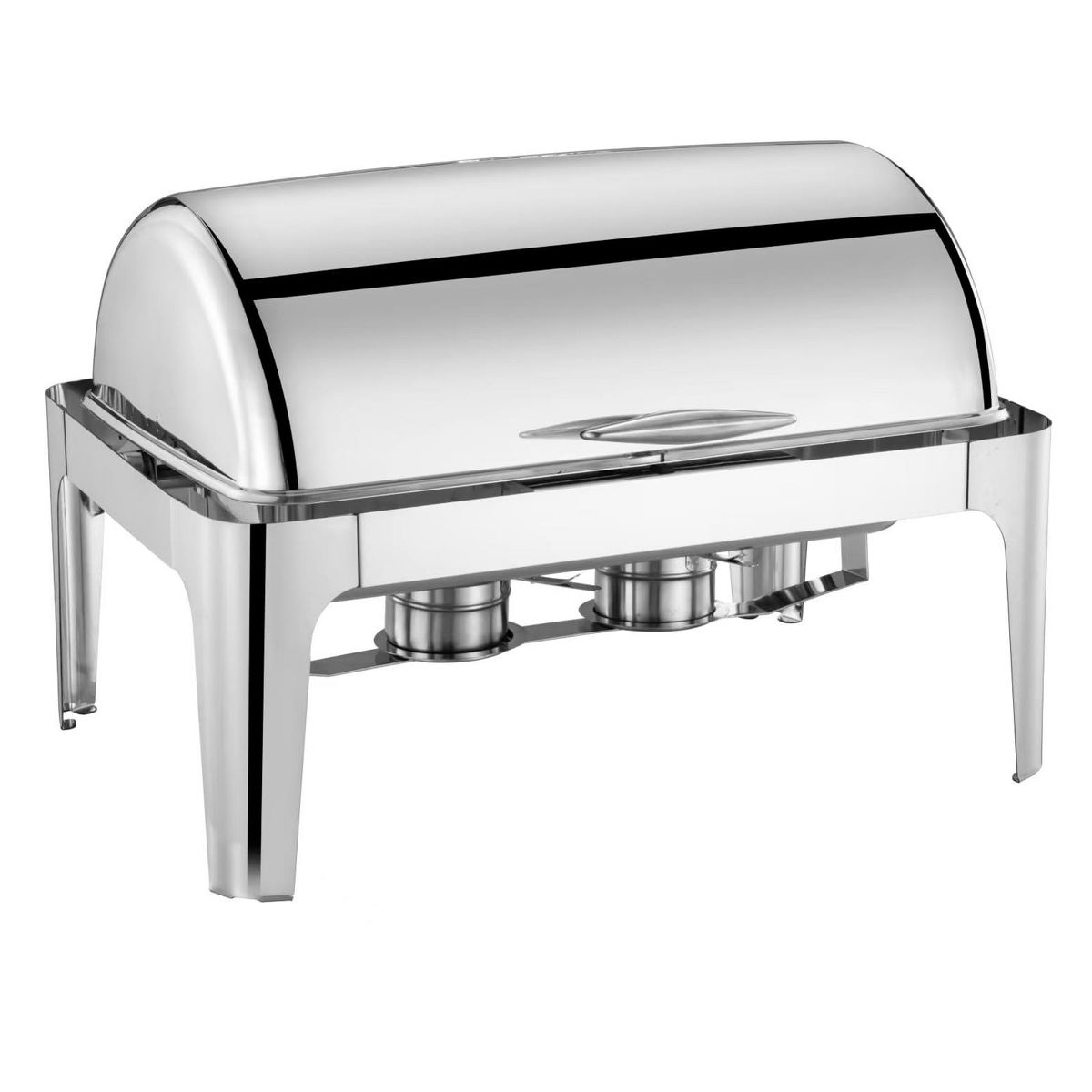 Garvee 9QT Stainless Steel Chafing Dish – Roll Top Buffet Warmer with Viewing Lid, Full-Size Removable Pan – Ideal for Events, Weddings, Catering - thumbnail 2